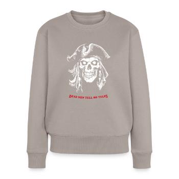 Crâne de pirate 07 2024 C Plan de travail 1 exemplaire - Pull Premium bio Femme - taupe - Devant - Julia (174cm)