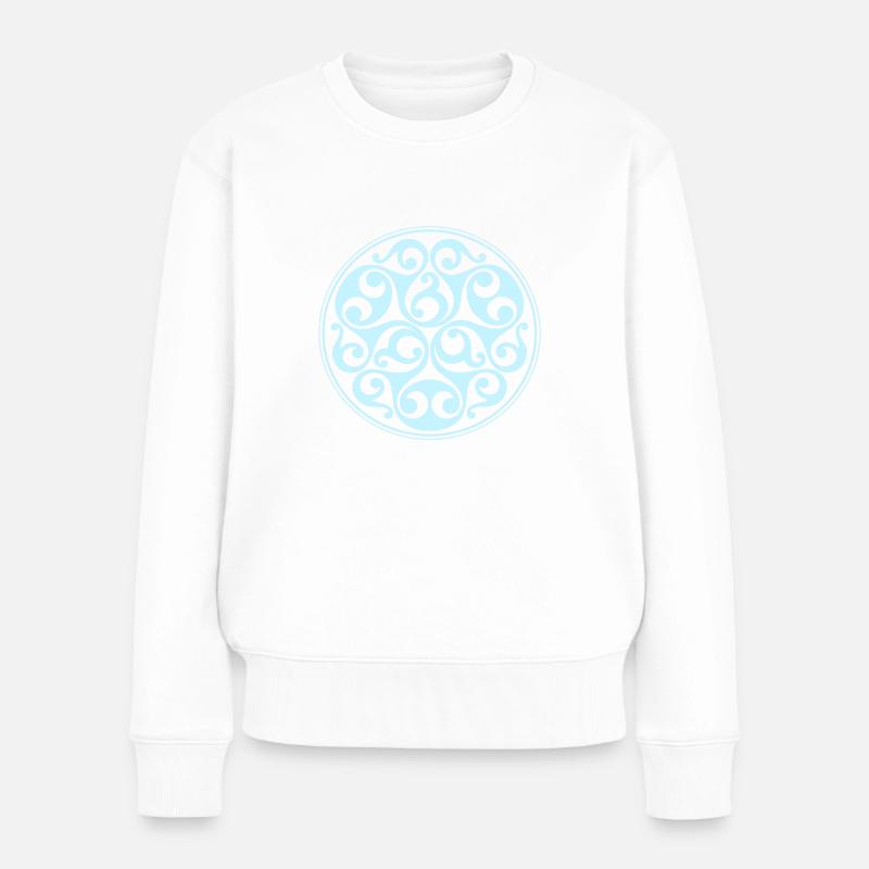 Muster La Te ne - Frauen Premium Bio Pullover - Weiß