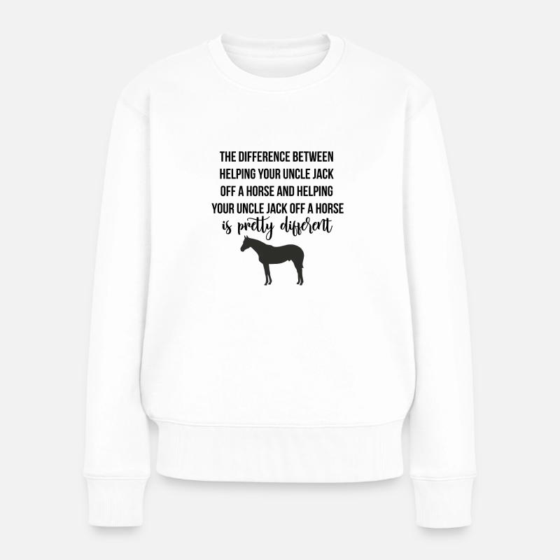 Branler un cheval - Pull Premium bio Femme - blanc