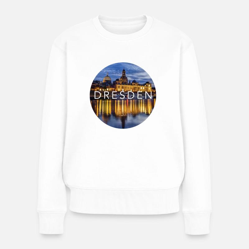 Dresden - Frauen Premium Bio Pullover - Weiß