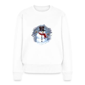 Bonhomme de neige - Pull Premium bio Femme - blanc - Devant - Julia (174cm)