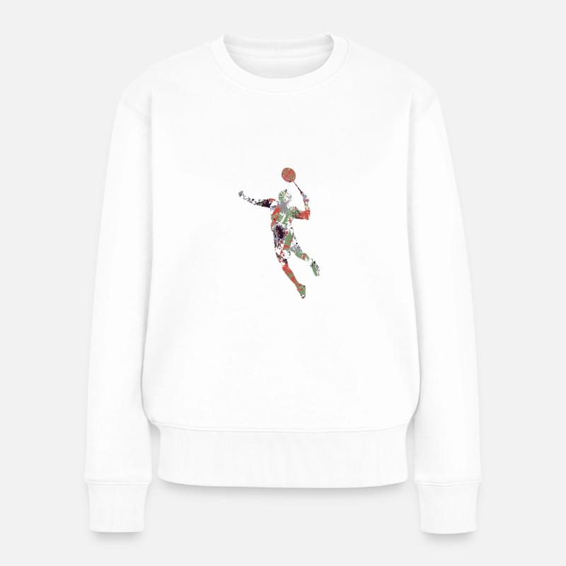 Badminton - Frauen Premium Bio Pullover - Weiß