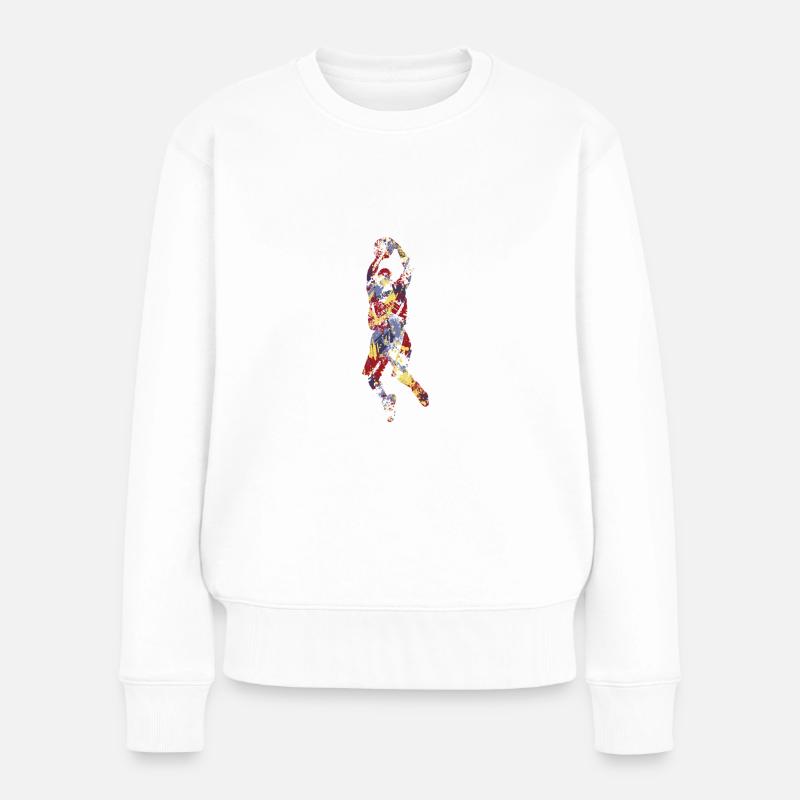 basketball - Pull Premium bio Femme - blanc
