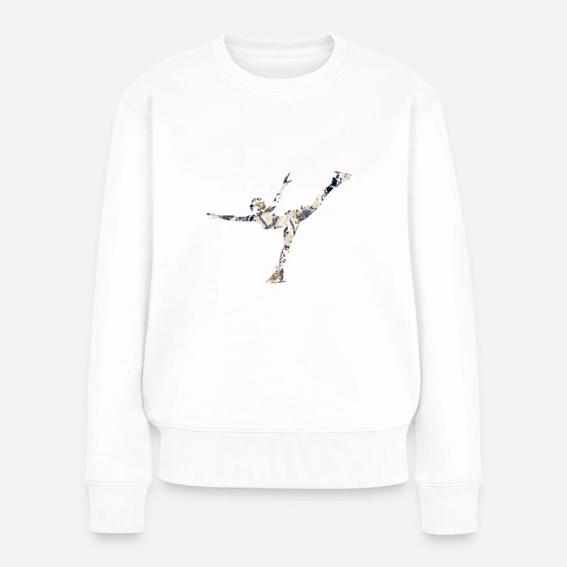 Eiskunstlauf - Frauen Premium Bio Pullover - Weiß