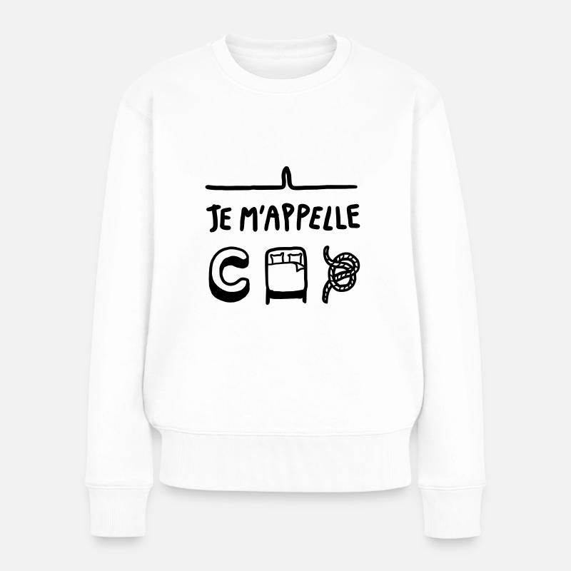 CÉLINE - Pull Premium bio Femme - blanc