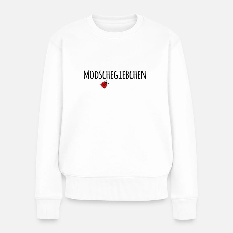 sächsisch Sachsen sächsischer Dialekt Marienkäfer - Frauen Premium Bio Pullover - Weiß