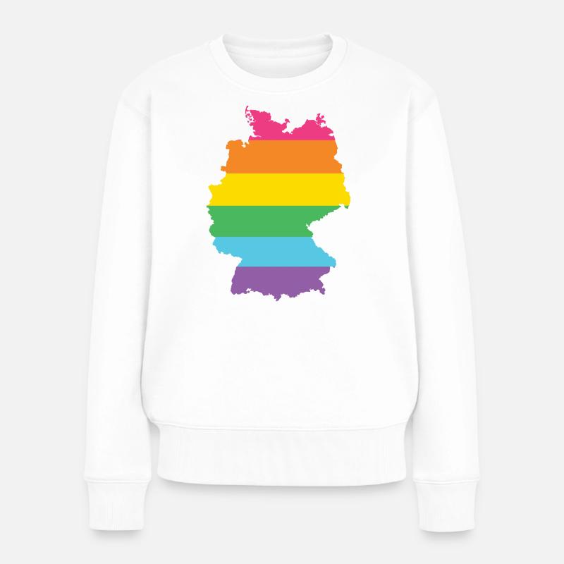 LGBTQ Deutschland - Frauen Premium Bio Pullover - Weiß