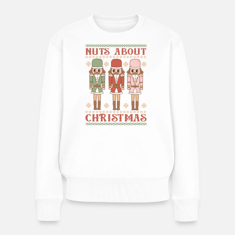 Hässlicher Weihnachtspullover - Frauen Premium Bio Pullover - Weiß