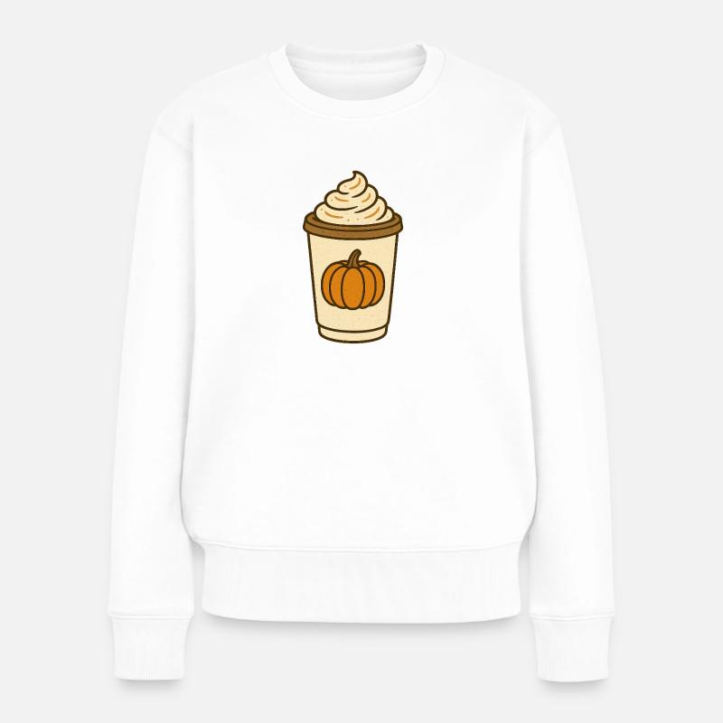 Pumpkin Spice 2 - Frauen Premium Bio Pullover - Weiß