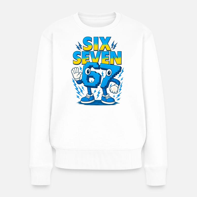 67 Six Sept 6-7 - Pull Premium bio Femme - blanc