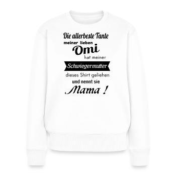 Verwandte w - Frauen Premium Bio Pullover - Weiß - Vorne - Julia (174cm)