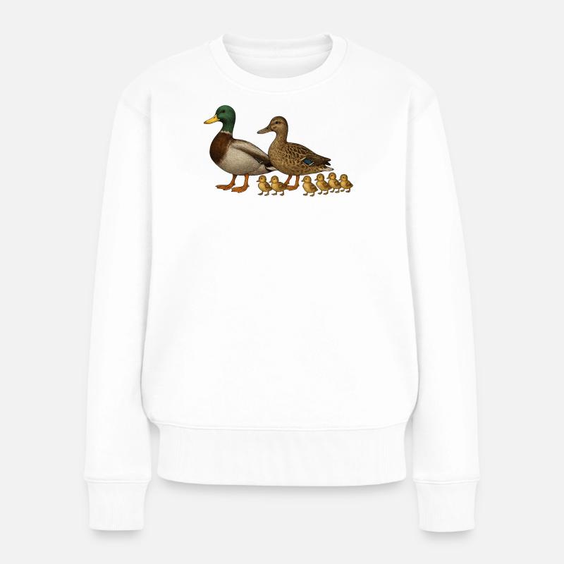 Famille des canards - Pull Premium bio Femme - blanc