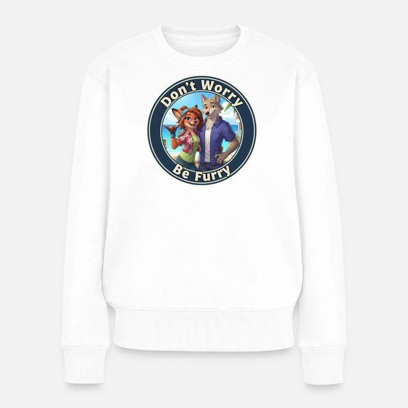 Fursona Be Furry - Frauen Premium Bio Pullover - Weiß
