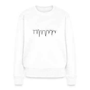 zacken linie strich spitz - Frauen Premium Bio Pullover - Weiß - Vorne - Julia (174cm)