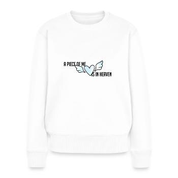 Trauer um den Sohn Sternenkind Abschied Herz Liebe - Frauen Premium Bio Pullover - Weiß - Vorne - Julia (174cm)