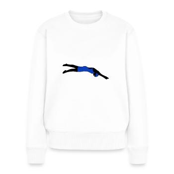 Nageuse de natation - Pull Premium bio Femme - blanc - Devant - Julia (174cm)