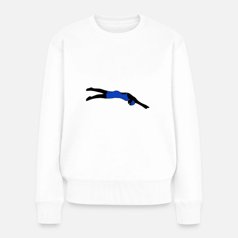Nageuse de natation - Pull Premium bio Femme - blanc