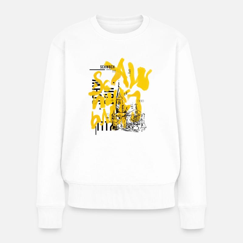 Stadt Schwabach - Frauen Premium Bio Pullover - Weiß