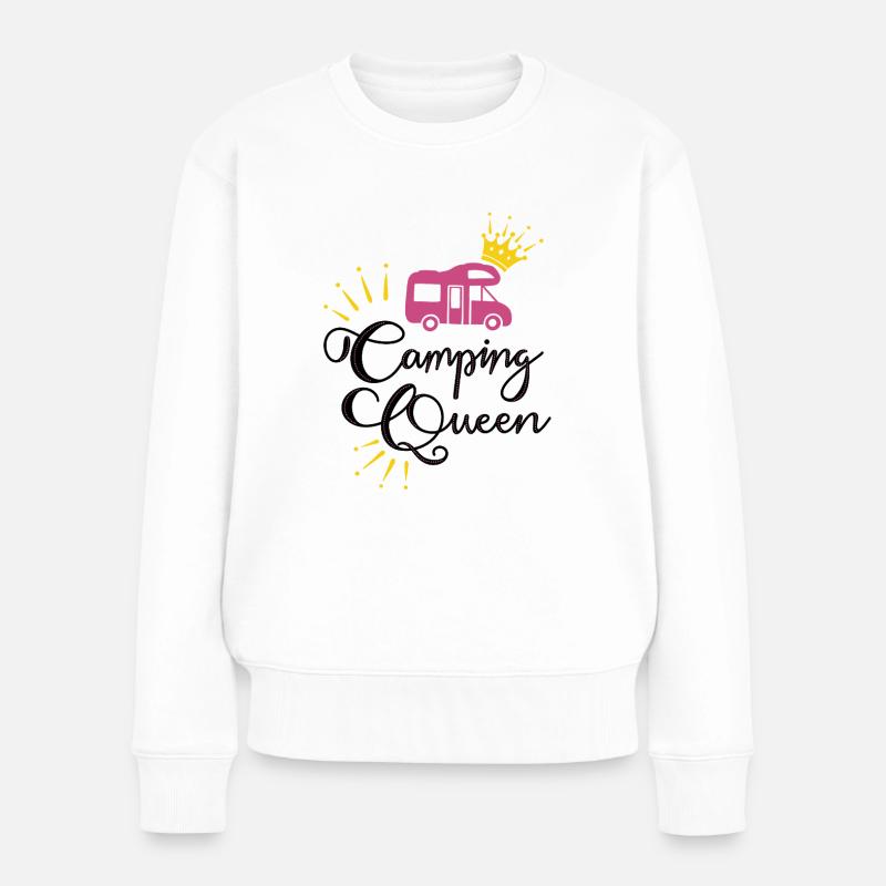 Camping Queen Camping-car - Pull Premium bio Femme - blanc