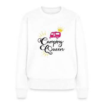 Camping Queen Caravane - Pull Premium bio Femme - blanc - Devant - Julia (174cm)