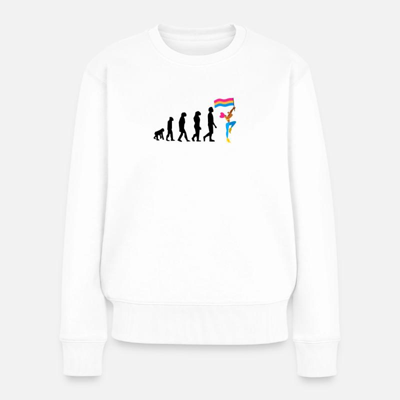 Love LGBT schwul flagge pride gay geschenk - Frauen Premium Bio Pullover - Weiß