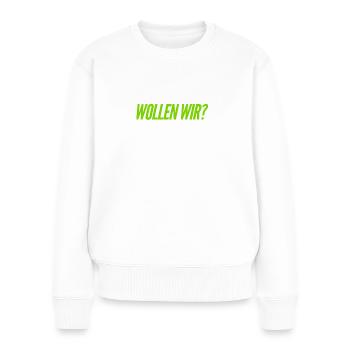 hast du Bock? - Frauen Premium Bio Pullover - Weiß - Vorne - Julia (174cm)