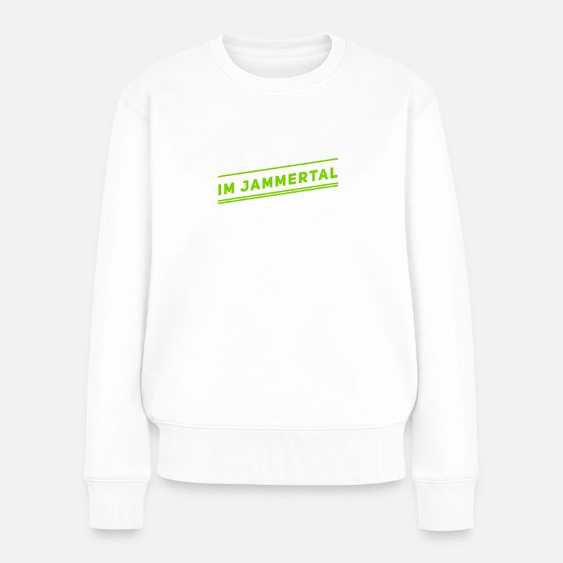 ich könnte die ganze Zeit jammern - Frauen Premium Bio Pullover - Weiß