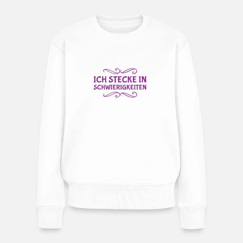 das ist hart - Frauen Premium Bio Pullover - Weiß
