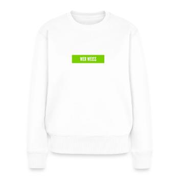 ich habe keinen Plan - Frauen Premium Bio Pullover - Weiß - Vorne - Julia (174cm)