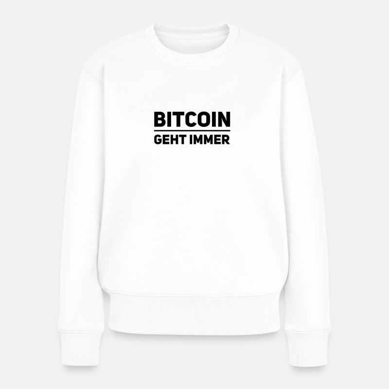 Bitcoin ist spitze - Frauen Premium Bio Pullover - Weiß