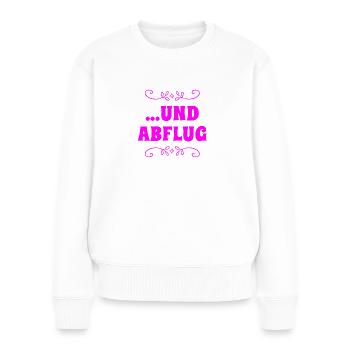 los geht`s - Frauen Premium Bio Pullover - Weiß - Vorne - Julia (174cm)