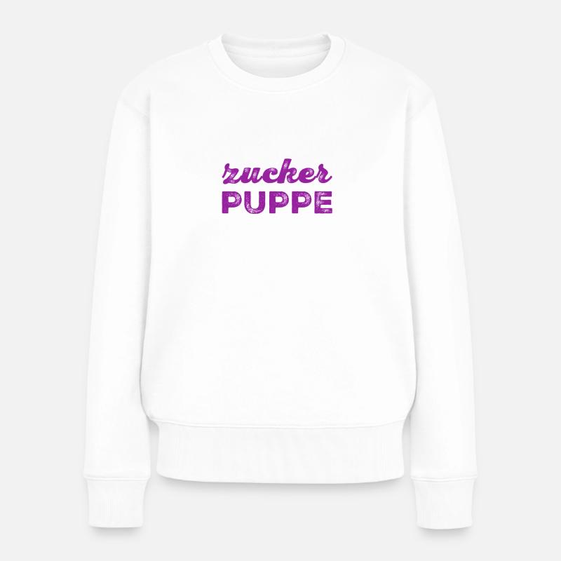 Zuckerpuppe - Frauen Premium Bio Pullover - Weiß