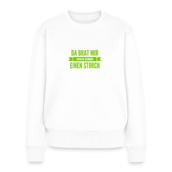 Je suis étonné - Pull Premium bio Femme - blanc - Devant - Julia (174cm)