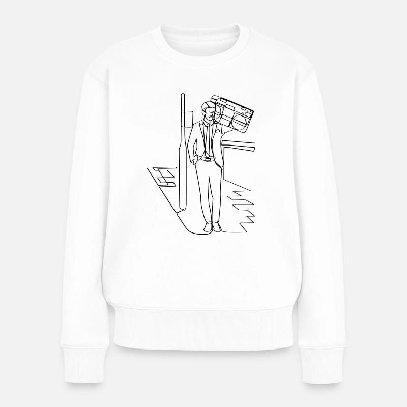 Suitwoofer - Frauen Premium Bio Pullover - Weiß
