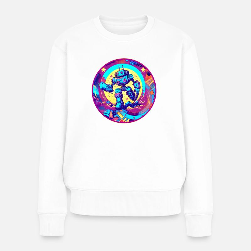 Evil Robot Série 005 - Pull Premium bio Femme - blanc