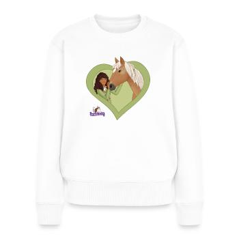schleich® HORSE CLUB Sarah Und Ihr Pferd Mystery - Frauen Premium Bio Pullover - Weiß - Vorne - Julia (174cm)