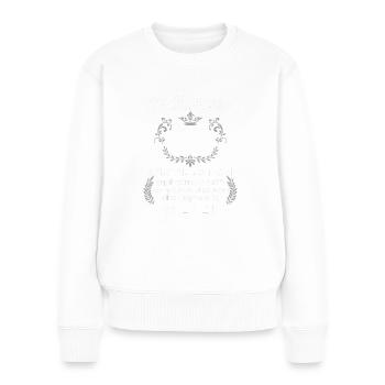 65. Geburtstag Oldtimer Spruch lustig Papa Mama - Frauen Premium Bio Pullover - Weiß - Vorne - Julia (174cm)