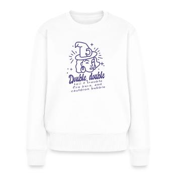Sorcière d’Halloween disant Sorcière Sorcières' Nuit - Pull Premium bio Femme - blanc - Devant - Julia (174cm)