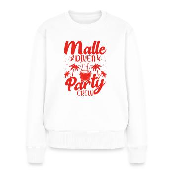Mallorca Party Malle Diven Party Crew - Frauen Premium Bio Pullover - Weiß - Vorne - Julia (174cm)