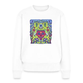 Groovy Psychedelic - Frauen Premium Bio Pullover - Weiß - Vorne - Julia (174cm)