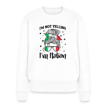 Italian Italian Gift Idea Humor - Women's Premium Organic Jumper - white - Front - Julia (174cm)