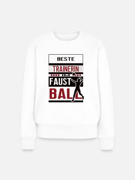 Faustball Trainerin Beste Faustballtrainerin Team - Frauen Premium Bio Pullover - Weiß