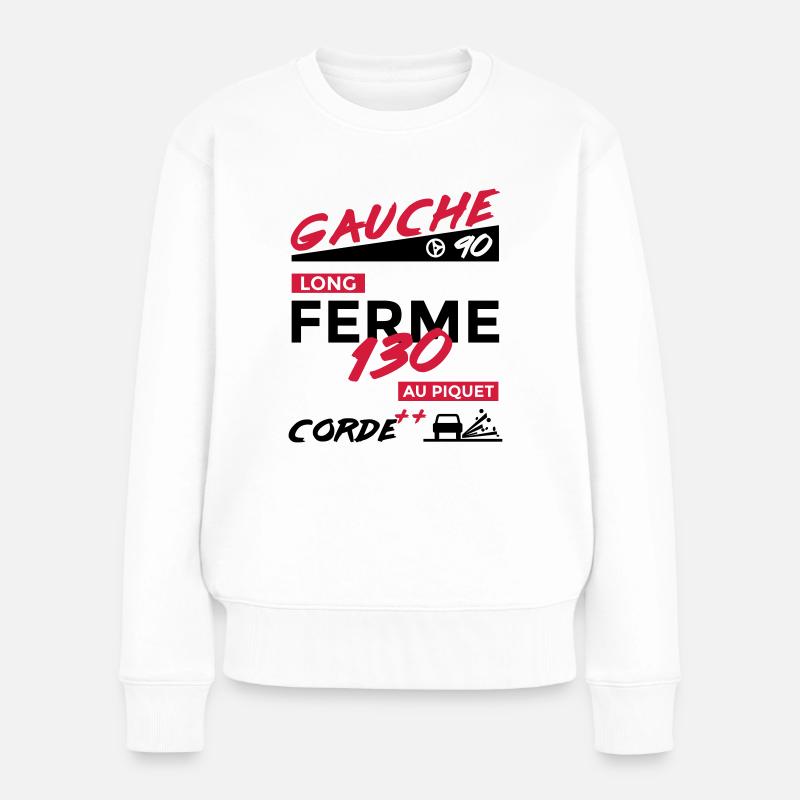 Notes Rallye - Gauche 90 long - Pull Premium bio Femme - blanc