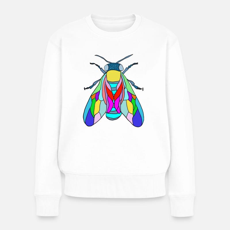 Fliege - Frauen Premium Bio Pullover - Weiß