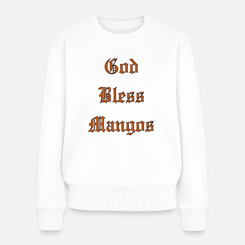 GodBlessMangos - Frauen Premium Bio Pullover - Weiß