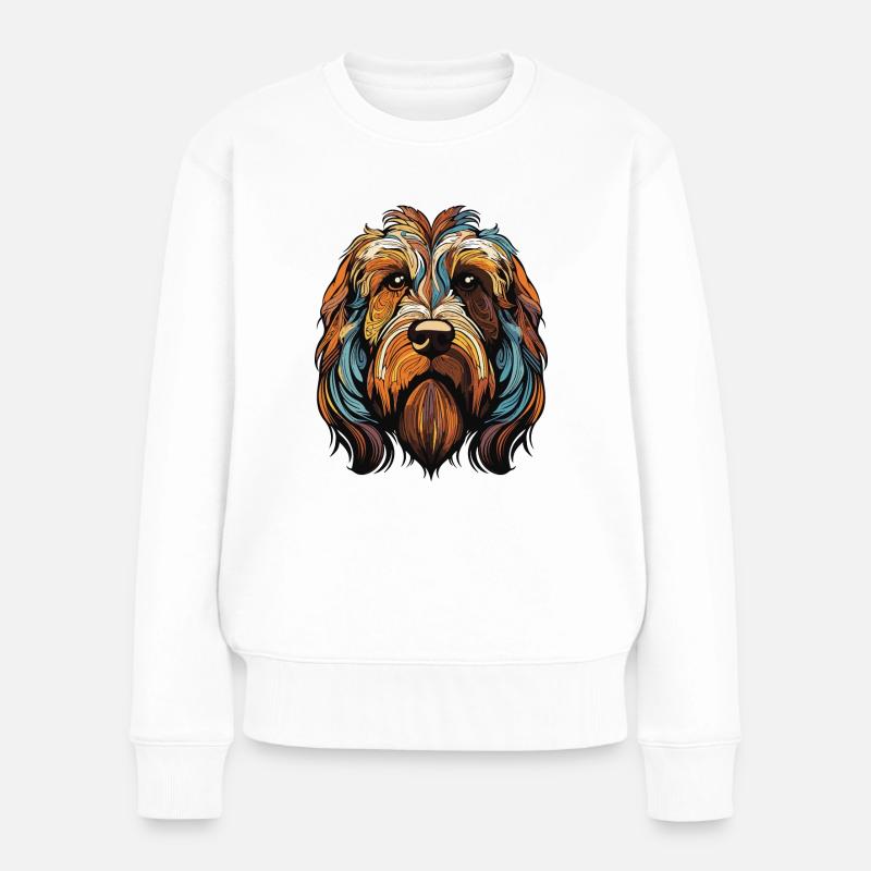 dog tier hund - Frauen Premium Bio Pullover - Weiß