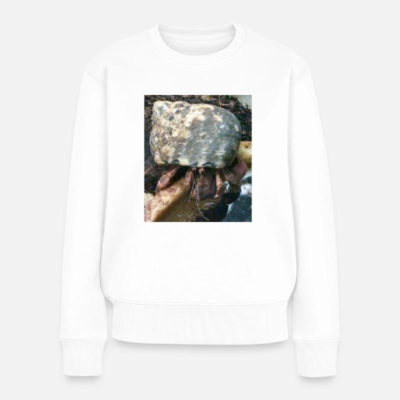 Einsiedlerkrebs - Frauen Premium Bio Pullover - Weiß