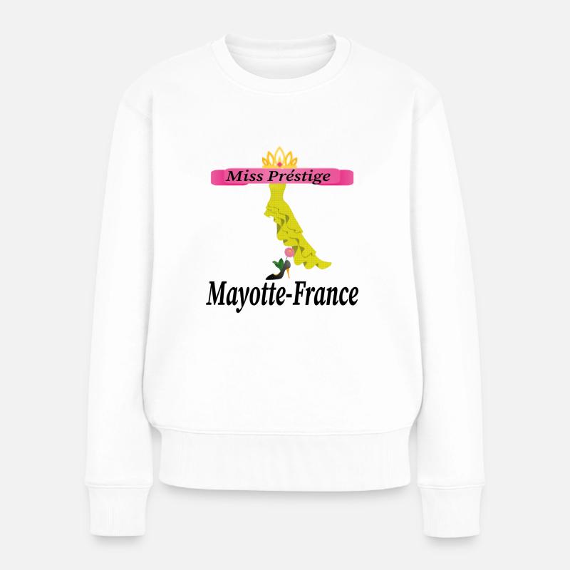 Miss Prestige Frankreich Mayotte - Frauen Premium Bio Pullover - Weiß