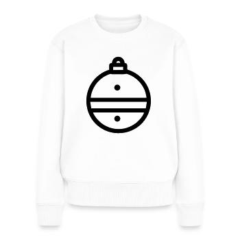 Weihnachtskugel - Frauen Premium Bio Pullover - Weiß - Vorne - Julia (174cm)