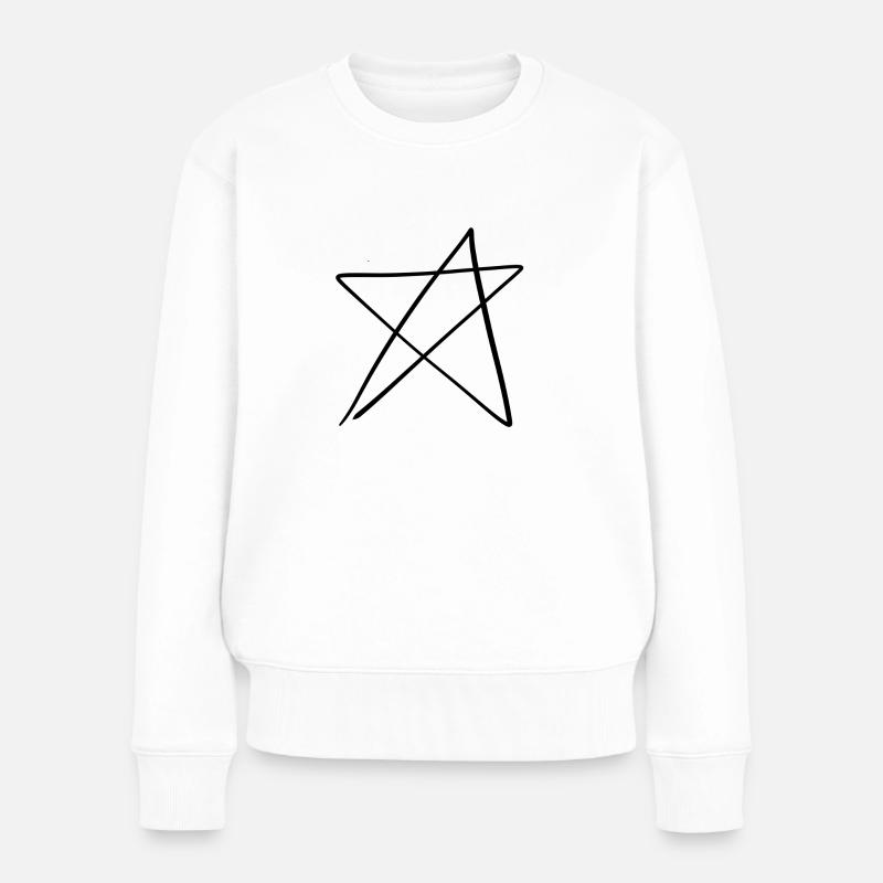 Stern Form - Frauen Premium Bio Pullover - Weiß